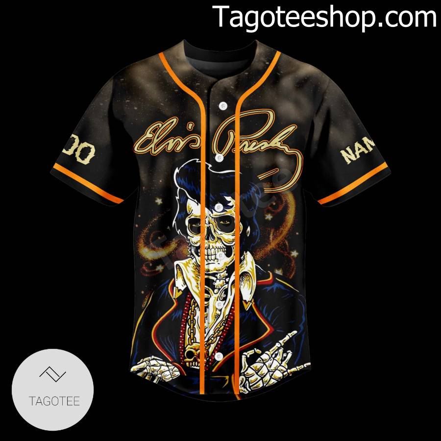 Elvis Presley I Look Like An Angel But I'm The Devil In Disguise Personalized Baseball Jersey a