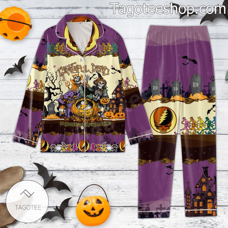 Grateful Dead On Halloween The Dead Will Rise Again Matching Pajama Sleep Sets a