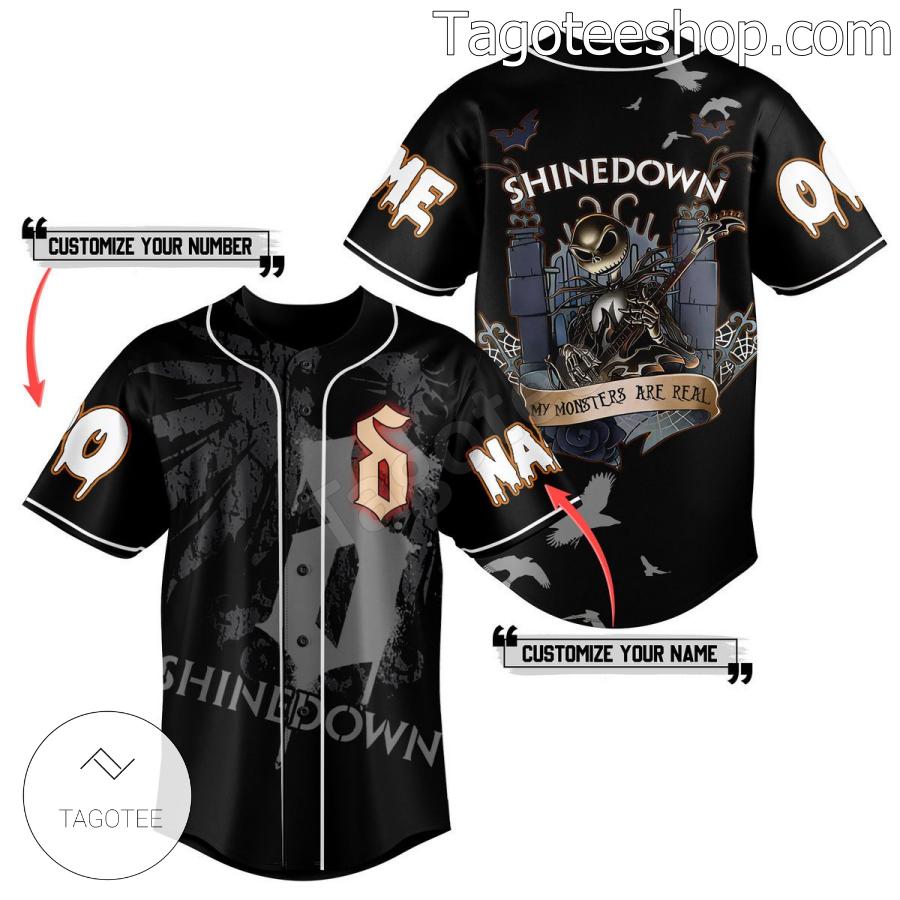 Shinedown Jack Skellington My Monsters Are Real Custom Jersey Shirt