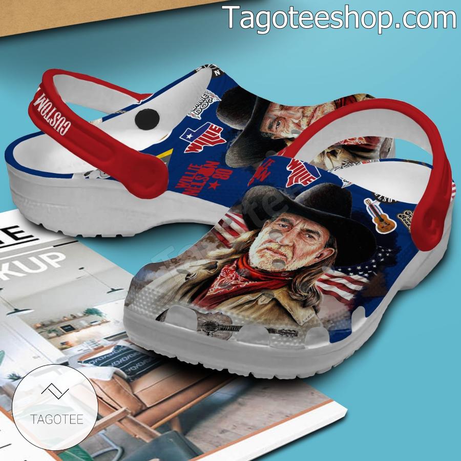 Willie Nelson 80s Personalized Crocs Shoes a