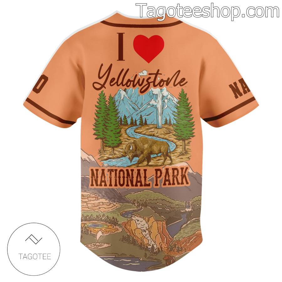 Yellowstone National Park Personalized Baseball Jersey b