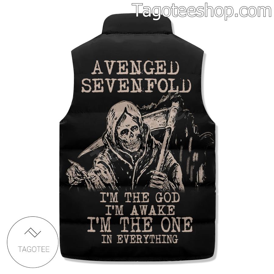 Avenged Sevenfold I'm The God I'm Awake I'm The One In Everything Puffer Sleeveless Jacket b