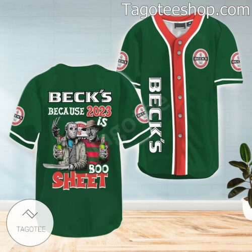 Beck's Because 2023 Is Boo Sheet Halloween Baseball Jersey