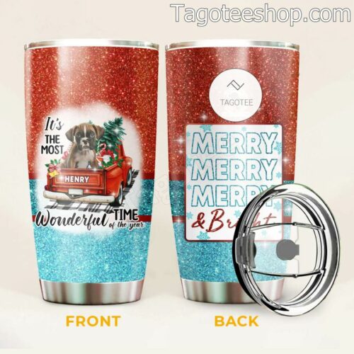 Boxer Dog It's The Most Wonderful Time Of The Year Tumbler