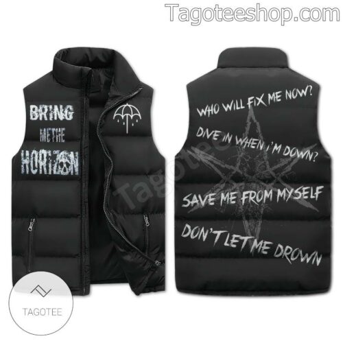 Bring Me The Horizon Who Will Fix Me Now Puffer Sleeveless Jacket