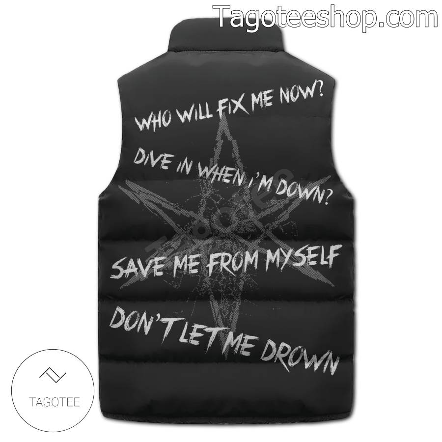 Bring Me The Horizon Who Will Fix Me Now Puffer Sleeveless Jacket b