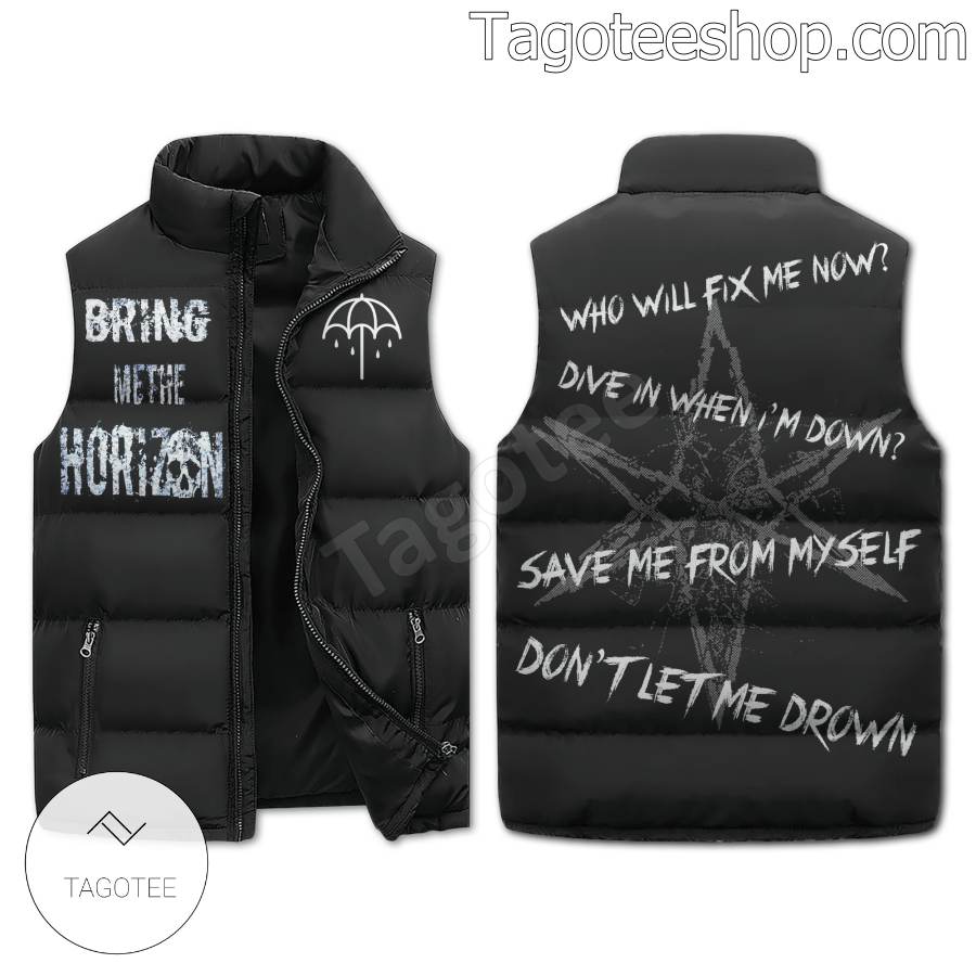 Bring Me The Horizon Who Will Fix Me Now Puffer Sleeveless Jacket