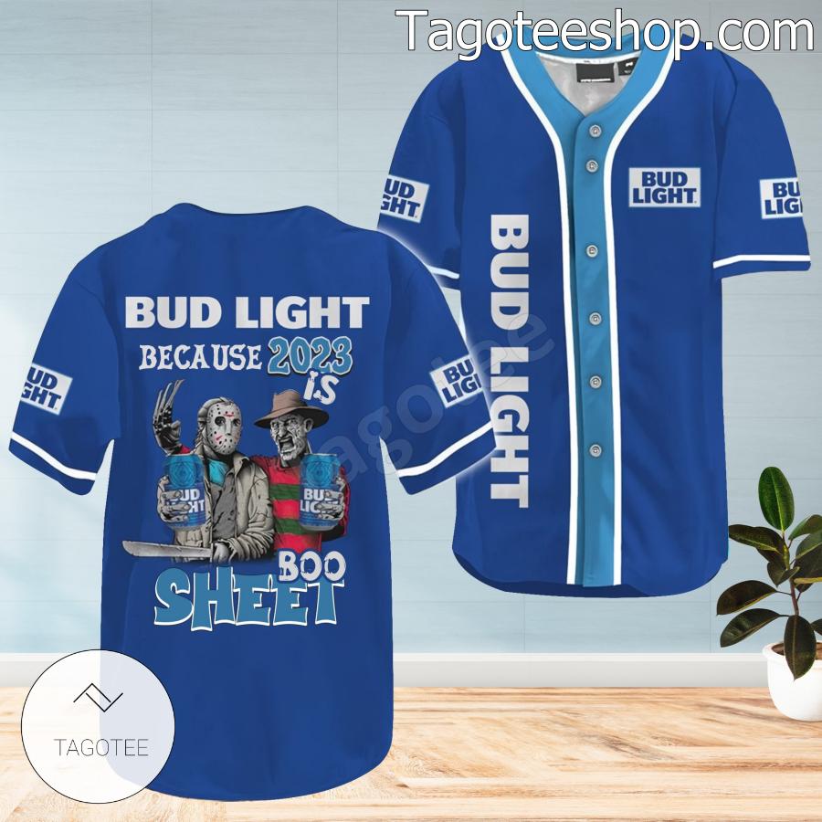 Bud Light Because 2023 Is Boo Sheet Halloween Baseball Jersey