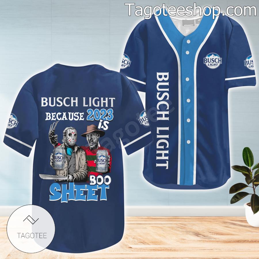 Busch Light Because 2023 Is Boo Sheet Halloween Baseball Jersey