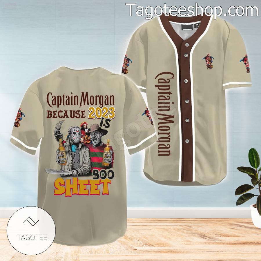 Captain Morgan Because 2023 Is Boo Sheet Halloween Baseball Jersey