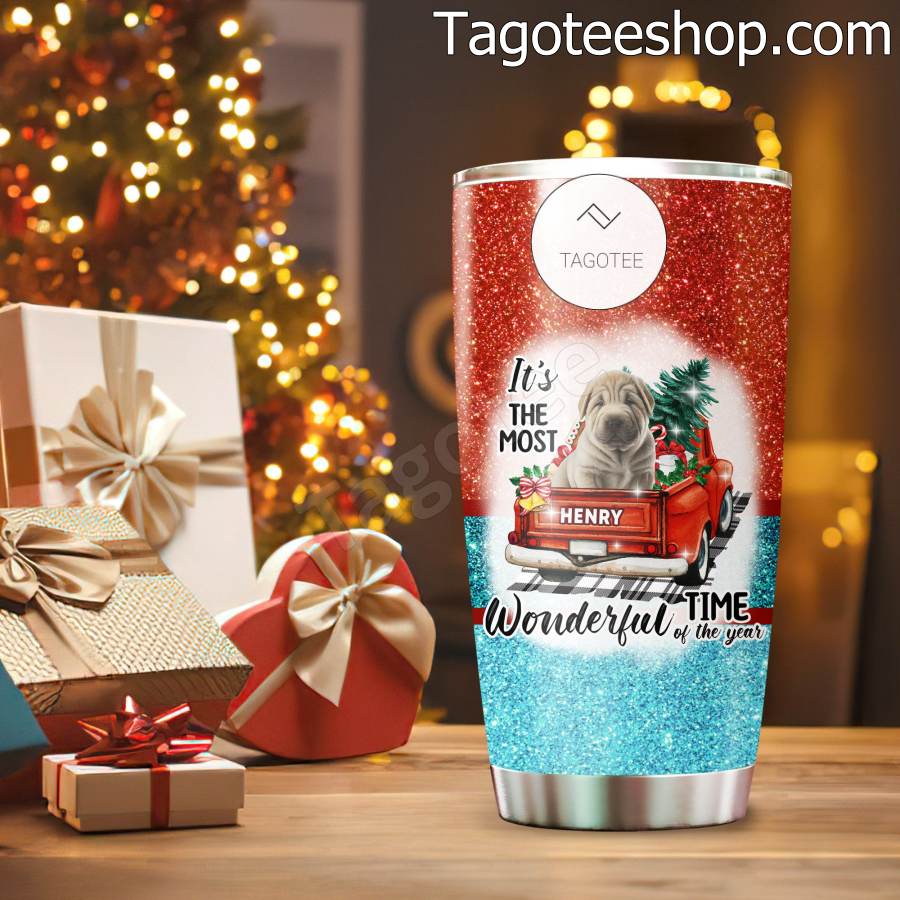 Chinese Shar-Pei Dog It's The Most Wonderful Time Of The Year Tumbler b