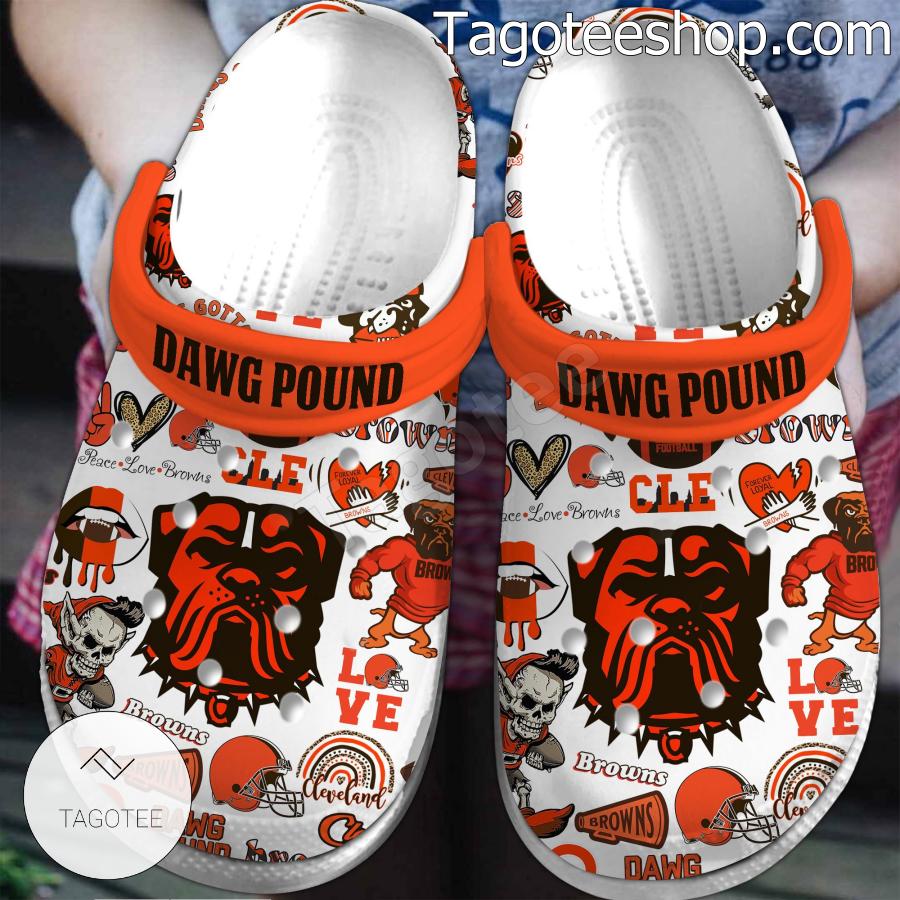 Cleveland Browns Dawg Pound Football Clog Unisex Crocs