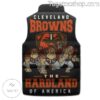 Cleveland Browns The Hardland Of America Puffer Sleeveless Jacket b