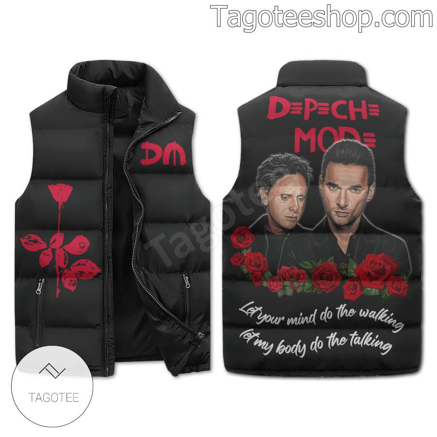 Depeche Mode Let Your Mind Do The Walking Puffer Sleeveless Jacket