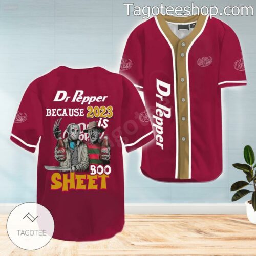 Dr Pepper Because 2023 Is Boo Sheet Halloween Baseball Jersey