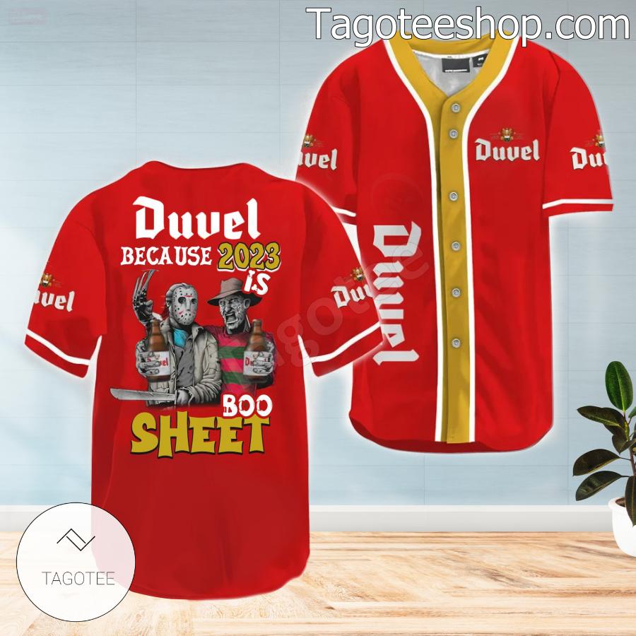 Duuel Because 2023 Is Boo Sheet Halloween Baseball Jersey