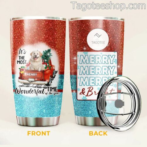Great Pyrenees Dog It's The Most Wonderful Time Of The Year Tumbler