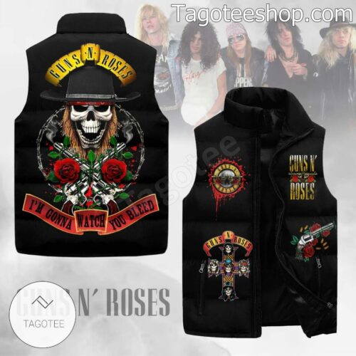 Guns N' Roses I'm Gonna Watch You Bleed Puffer Sleeveless Jacket