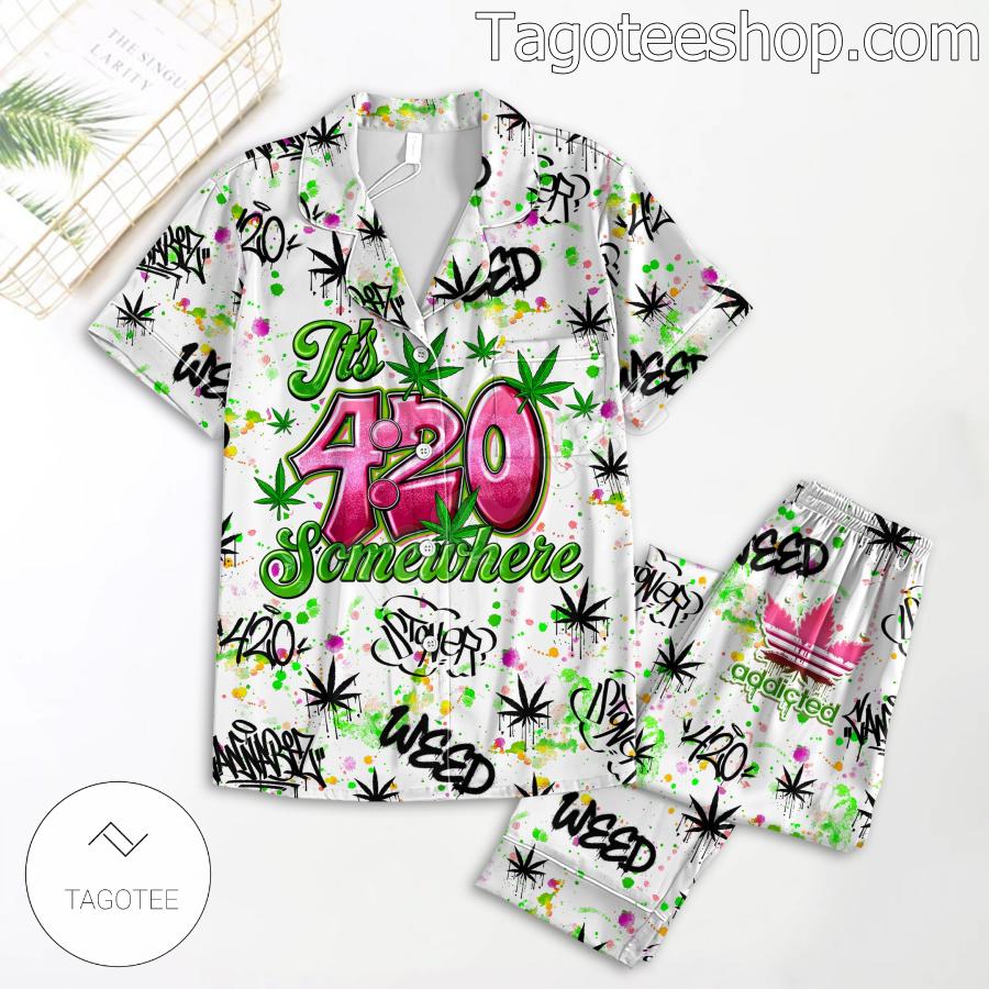 It's 420 Somewhere Weed Pajama Sleep Sets a