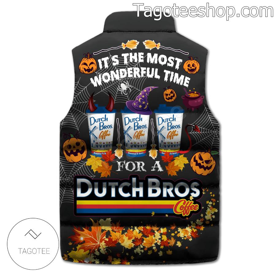 It's The Most Wonderful Time For A Dutch Bros Halloween Puffer Vest b