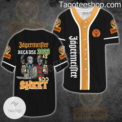 Jagermeister Because 2023 Is Boo Sheet Halloween Baseball Jersey