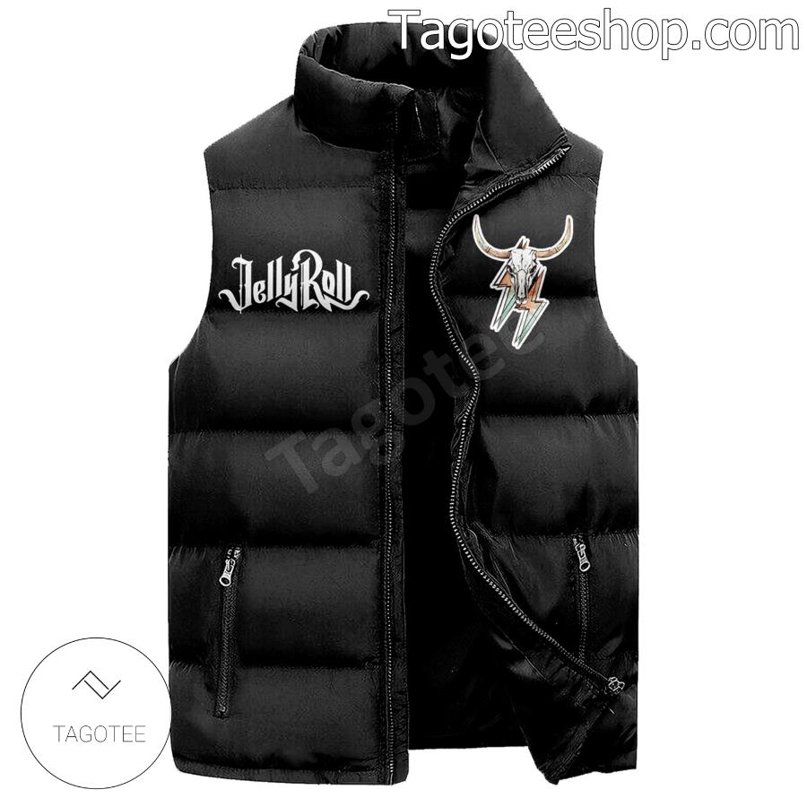 Jelly Roll Somebody Save Me Puffer Sleeveless Jacket a