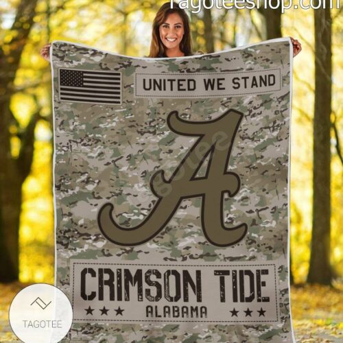 NCAA Alabama Crimson Tide Army Camo Blanket