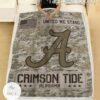 NCAA Alabama Crimson Tide Army Camo Blanket b