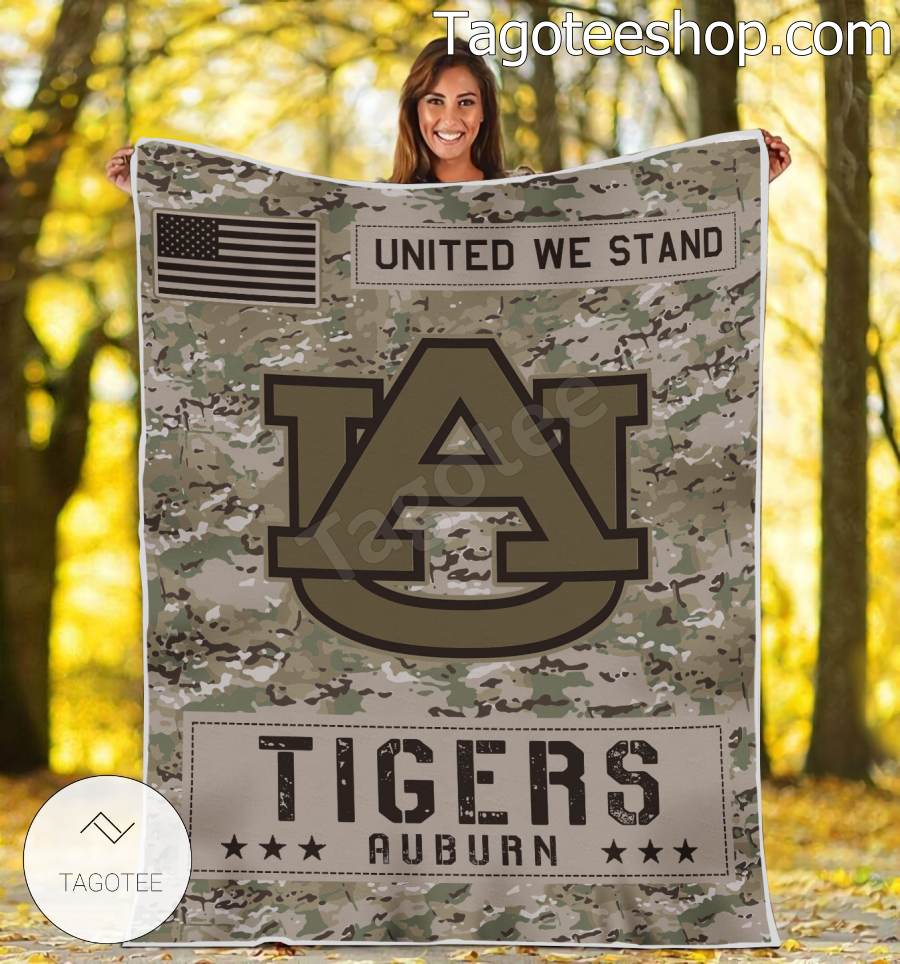 NCAA Auburn Tigers Army Camo Blanket
