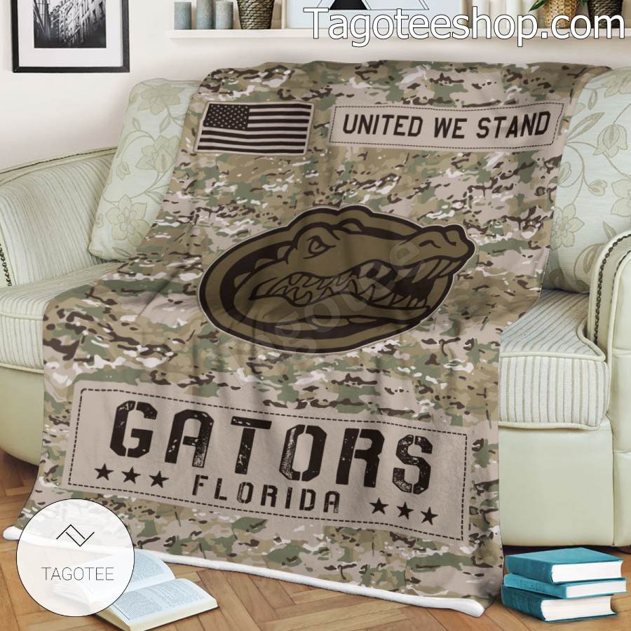 NCAA Florida Gators Army Camo Blanket a