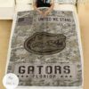 NCAA Florida Gators Army Camo Blanket b