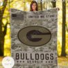 NCAA Georgia Bulldogs Army Camo Blanket