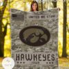 NCAA Iowa Hawkeyes Army Camo Blanket