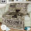 NCAA Iowa State Cyclones Army Camo Blanket a