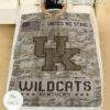 NCAA Kentucky Wildcats Army Camo Blanket b