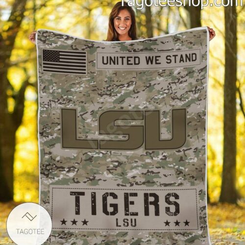 NCAA LSU Tigers Army Camo Blanket