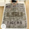 NCAA LSU Tigers Army Camo Blanket b
