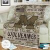 NCAA Michigan Wolverines Army Camo Blanket a