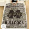 NCAA Mississippi State Bulldogs Army Camo Blanket b