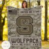 NCAA NC State Wolfpack Army Camo Blanket