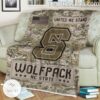 NCAA NC State Wolfpack Army Camo Blanket a