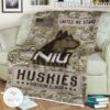 NCAA Northern Illinois Huskies Army Camo Blanket a