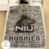 NCAA Northern Illinois Huskies Army Camo Blanket b