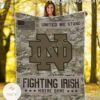 NCAA Notre Dame Fighting Irish Army Camo Blanket
