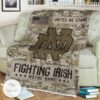 NCAA Notre Dame Fighting Irish Army Camo Blanket a