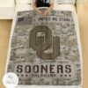 NCAA Oklahoma Sooners Army Camo Blanket b