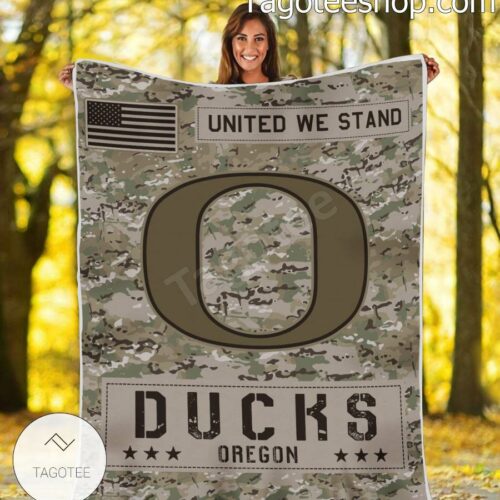 NCAA Oregon Ducks Army Camo Blanket