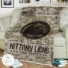 NCAA Penn State Nittany Lions Army Camo Blanket a