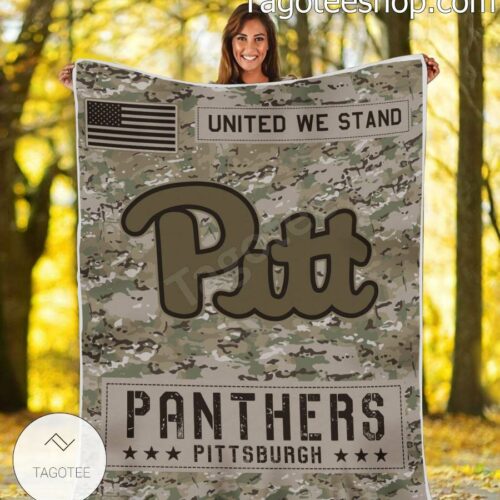 NCAA Pittsburgh Panthers Army Camo Blanket