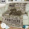 NCAA Pittsburgh Panthers Army Camo Blanket a